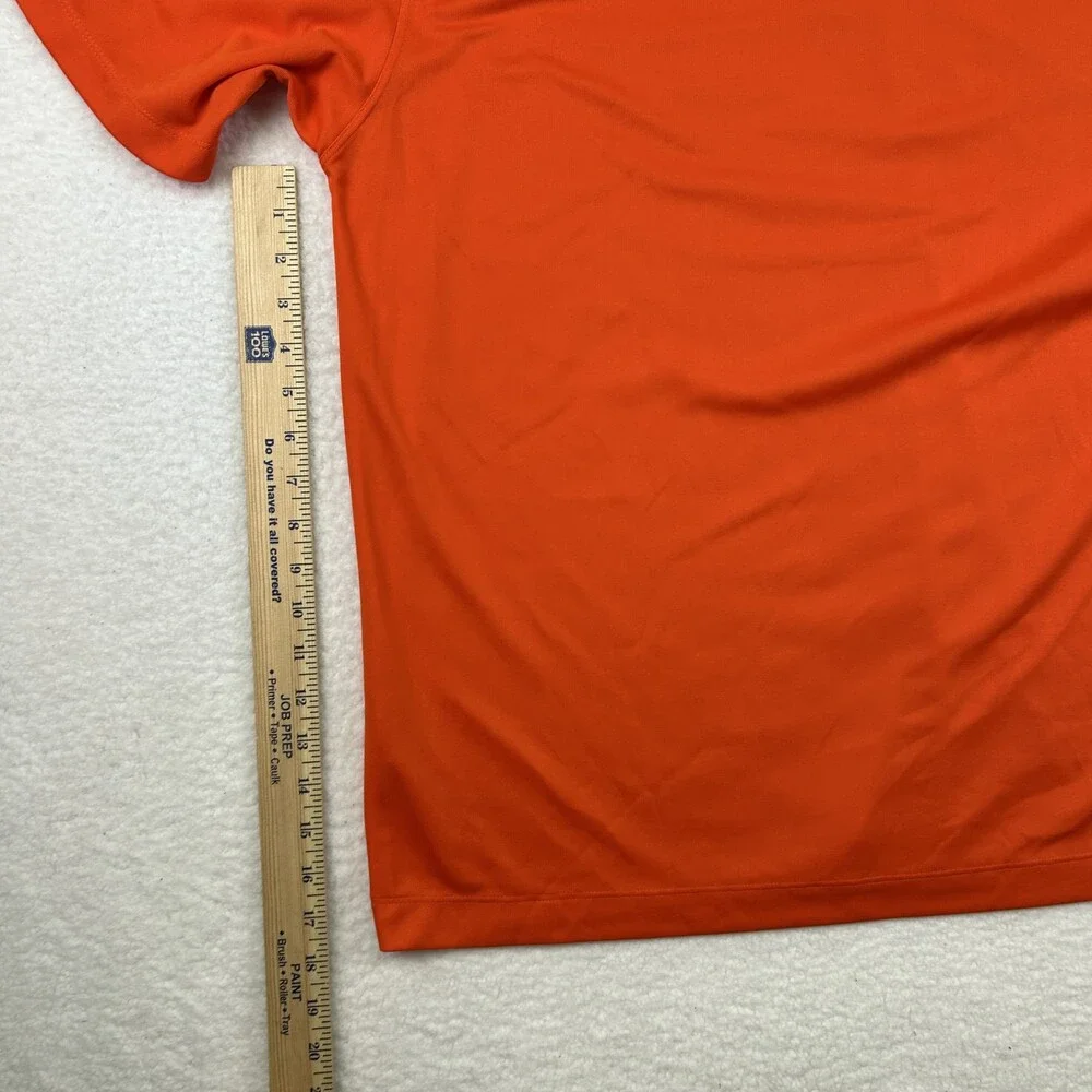 Nike Golf Polo Shirt Mens Large Dri-Fit Orange Short Sleeve Moisture Wicking
